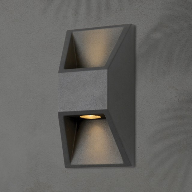 ΦΩΤΙΣΤΙΚΟ ΤΟΙΧΟΥ ΑΛΟΥΜΙΝΙΟΥ 2X1W 164X82X54.5mm ΓΡΑΦΙΤΗΣ ARTE ILLUMINA ΦΩΤΙΣΤΙΚΟ ΤΟΙΧΟΥ ΑΛΟΥΜΙΝΙΟΥ 2X1W 164X82X54.5mm ΓΡΑΦΙΤΗΣ ARTE ILLUMINA