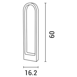 ΚΟΛΩΝΑΚΙ ΟΒΑΛ ΑΛΟΥΜΙΝΙΟΥ 12W 162X57X600 IP65 3000K ΜΑΥΡΟ ARTE ILLUMINA ΚΟΛΩΝΑΚΙ ΟΒΑΛ ΑΛΟΥΜΙΝΙΟΥ 12W 162X57X600 IP65 3000K ΜΑΥΡΟ ARTE ILLUMINA