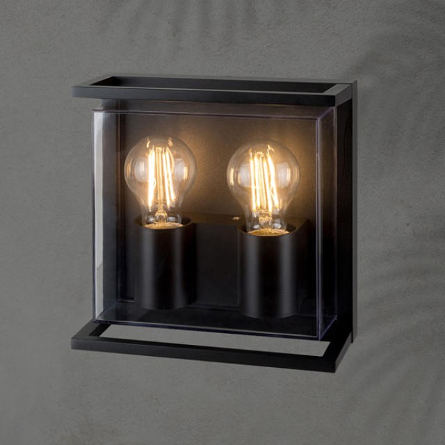 ΑΠΛΙΚΑ ΤΟΙΧΟΥ ΜΕΤΑΛΛΙΚΗ Ε27 2Χ20W 220X220X95mm IP65 ΜΑΥΡΗ ARTE ILLUMINA ΑΠΛΙΚΑ ΤΟΙΧΟΥ ΜΕΤΑΛΛΙΚΗ Ε27 2Χ20W 220X220X95mm IP65 ΜΑΥΡΗ ARTE ILLUMINA