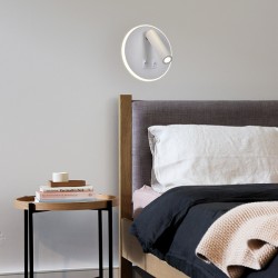 ΑΠΛΙΚΑ ΚΡΕΒΑΤΙΟΥ ΑΝΑΓΝΩΣΗ LED  9W & 3W 780Lm 3000K ΛΕΥΚΟ ARTE ILLUMINA IRIS 1