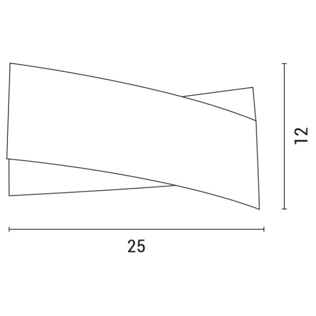 ΑΠΛΙΚΑ ΤΟΙΧΟΥ LED 12W 756Lm 3000K 250X120X80 3000K "XL" ΛΕΥΚΟ ARTE ILLUMINA ERATO