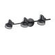 ΣΠΟΤ ΟΡΟΦΗΣ ΤΡΙΠΛΟ ΜΕ ΔΙΧΤΥ E27 Max 15w 640X100X300mm ΜΑΥΡΟ ARTE ILLUMINA SOLUN