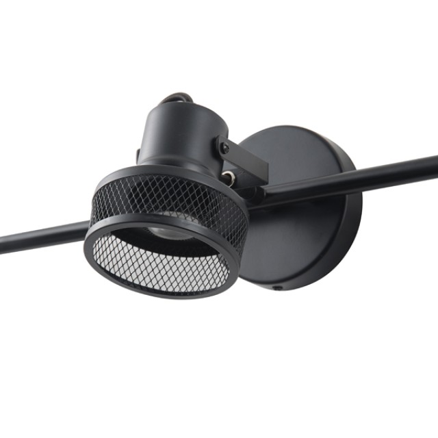 ΣΠΟΤ ΟΡΟΦΗΣ ΤΡΙΠΛΟ ΜΕ ΔΙΧΤΥ E27 Max 15w 640X100X300mm ΜΑΥΡΟ ARTE ILLUMINA SOLUN