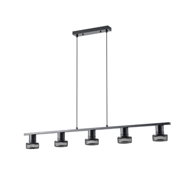 ΣΠΟΤ ΟΡΟΦΗΣ ΜΕ ΔΙΧΤΥ ΠΕΝΤΑΠΛΟ E27 Max 15w 1180X100X1180mm ΜΑΥΡΟ ARTE ILLUMINA SOLUN