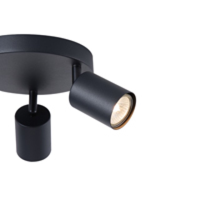 ΣΠΟΤ ΜΕΤΑΛΛΙΚΟ 3ΦΩΤΟ 3XGU10 Max 7w Φ180X135mm  ΜΑΥΡΟ ARTE ILLUMINA OLYMP