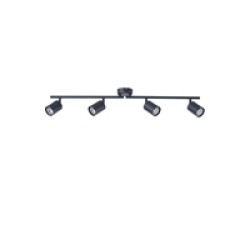 ΣΠΟΤ ΜΕΤΑΛΛΙΚΟ 4ΦΩΤΟ 4XGU10  Max 7W 790X80X165mm ΜΑΥΡΟ ARTE ILLUMINA OLYMP