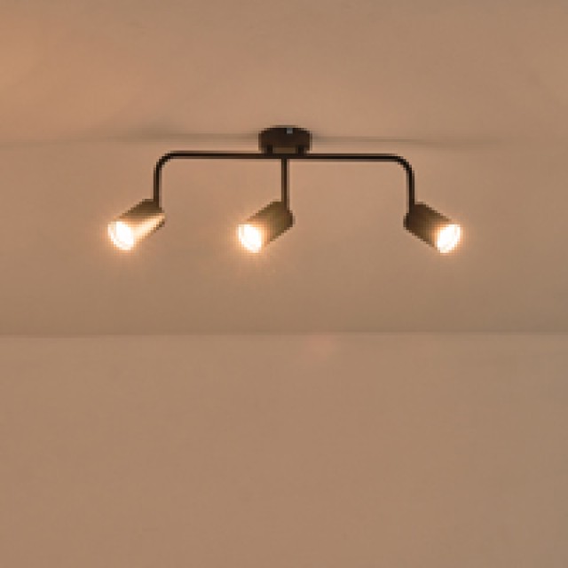 ΣΠΟΤ ΜΕΤΑΛΛΙΚΟ 3ΦΩΤΟ 3XGU10 Max 7w 500X90X230mm ΜΑΥΡΟ ARTE ILLUMINA OLYMP