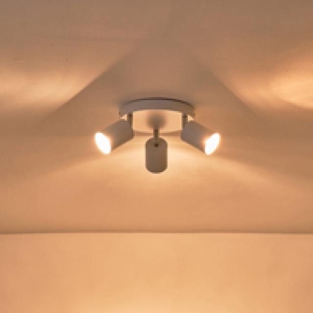 ΣΠΟΤ ΜΕΤΑΛΛΙΚΟ 3ΦΩΤΟ 3XGU10 Max 7w  Φ180X135mm ΛΕΥΚΟ ARTE ILLUMINA OLYMP