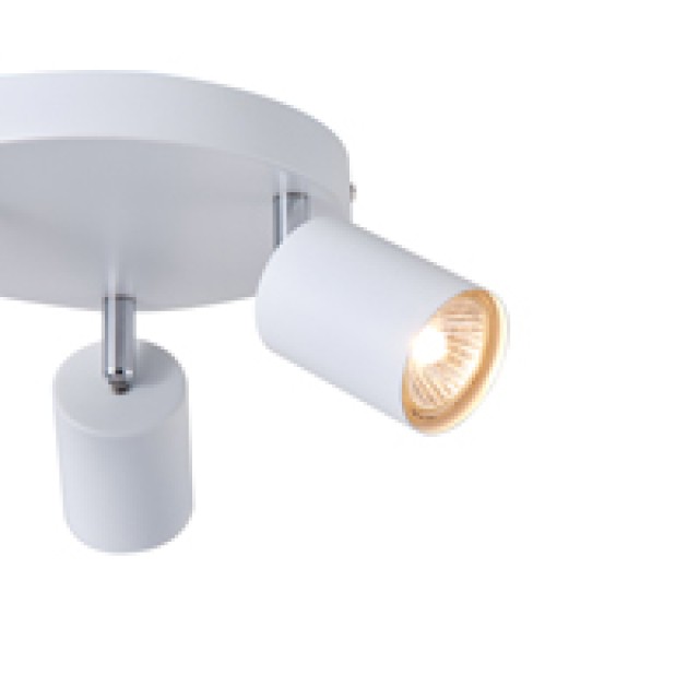 ΣΠΟΤ ΜΕΤΑΛΛΙΚΟ 3ΦΩΤΟ 3XGU10 Max 7w  Φ180X135mm ΛΕΥΚΟ ARTE ILLUMINA OLYMP