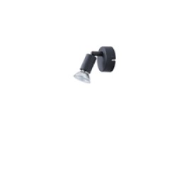 ΣΠΟΤ ΚΙΝΗΤΟ ΜΕΤΑΛΛΙΚΟ 1XGU10 Max 7W D70XH105mm ΜΑΥΡΟ ARTE ILLUMINA VORRAS