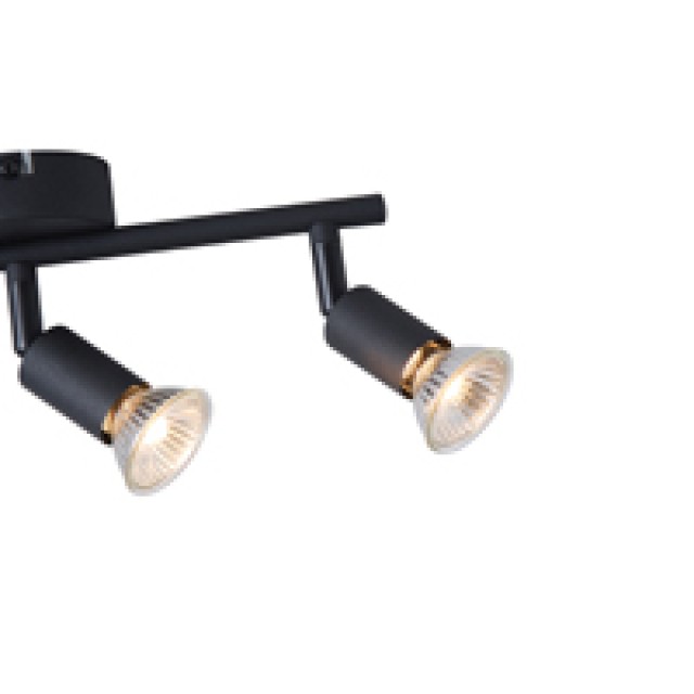 ΣΠΟΤ ΚΙΝΗΤΟ 3ΦΩΤΟ ΜΕΤΑΛΛΙΚΟ ΜΑΥΡΟ 3XGU10 Max 7w 300X80X125mm ARTE ILLUMINA VORRAS
