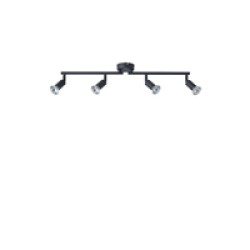 ΣΠΟΤ ΚΙΝΗΤΟ 3ΦΩΤΟ ΜΕΤΑΛΛΙΚΟ ΜΑΥΡΟ 3XGU10 Max 7w 300X80X125mm ARTE ILLUMINA VORRAS