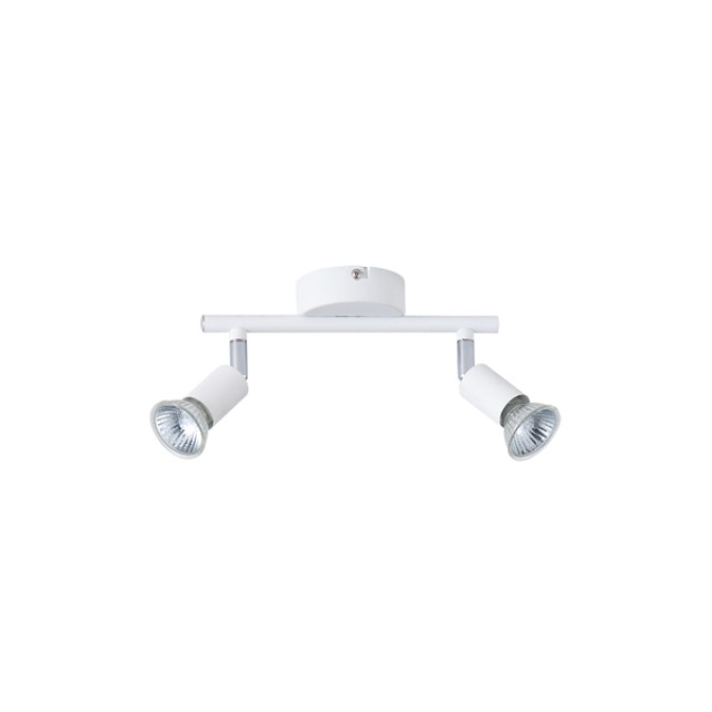 ΣΠΟΤ ΚΙΝΗΤΟ 2ΦΩΤΟ ΜΕΤΑΛΛΙΚΟ 2XGU10 Max 7W 220X80X125mm ΛΕΥΚΟ  ARTE ILLUMINA VORRAS