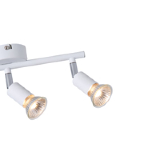 ΣΠΟΤ ΚΙΝΗΤΟ 3ΦΩΤΟ ΜΕΤΑΛΛΙΚΟ ΛΕΥΚΟ 3XGU10 Max 7w 300X80X125mm ARTE ILLUMINA VORRAS