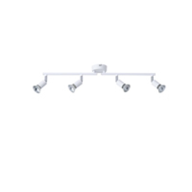 ΣΠΟΤ ΚΙΝΗΤΟ 4ΦΩΤΟ ΜΕΤΑΛΛΙΚΟ Max 7W 4XGU10 600X80X130mm ΛΕΥΚΟ ARTE ILLUMINA VORRAS