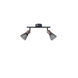 ΣΠΟΤ ΜΑΥΡΟ ΜΕ ΞΥΛΟ ΚΑΙ ΔΙΧΤΥ 2XE14 Max 7W  255X80X145mm ARTE ILLUMINA MESHY
