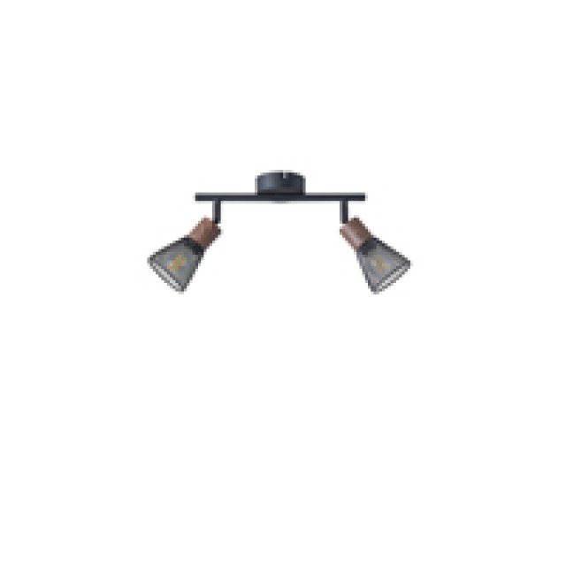 ΣΠΟΤ ΜΑΥΡΟ ΜΕ ΞΥΛΟ ΚΑΙ ΔΙΧΤΥ 2XE14 255X80X145mm ARTE ILLUMINA MESHY