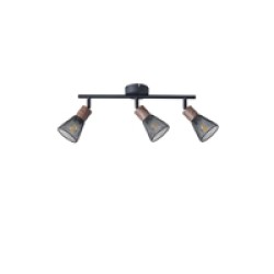 ΣΠΟΤ ΜΑΥΡΟ ΜΕ ΞΥΛΟ ΚΑΙ ΔΙΧΤΥ 3XE14 Max 7W  390X80X145mm ARTE ILLUMINA MESHY