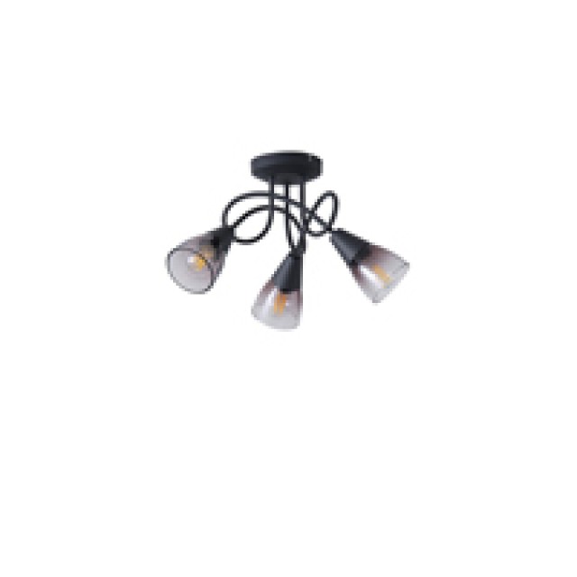 ΣΠΟΤ ΜΕΤΑΛΛΙΚΟ ΜΕ SMOKY ΓΥΑΛΙ ΤΡΙΦΩΤΟ 3XE14 D380XH185mm ARTE ILLUMINA CLASSY