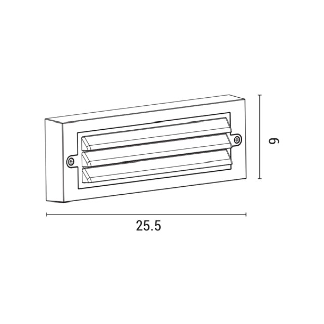 ΦΩΤΙΣΤΙΚΟ ΤΟΙΧΟΥ ΜΕ ΓΡΙΛΙΕΣ LED 6W 255X42X90 3CCT IP65 ΛΕΥΚΟ ARTE ILLUMINA SENARIO ΦΩΤΙΣΤΙΚΟ ΤΟΙΧΟΥ ΜΕ ΓΡΙΛΙΕΣ LED 6W 255X42X90 3CCT IP65 ΛΕΥΚΟ ARTE ILLUMINA SENARIO