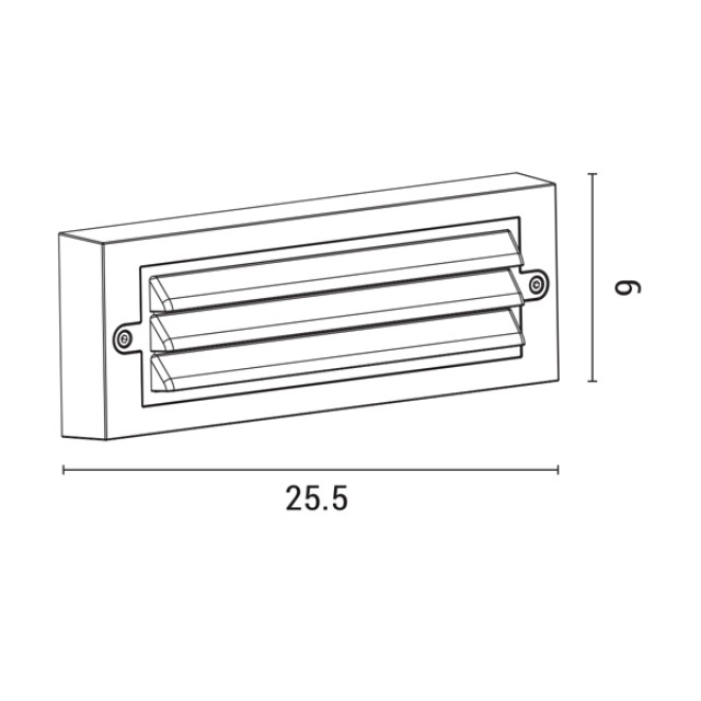 ΦΩΤΙΣΤΙΚΟ ΤΟΙΧΟΥ ΜΕ ΓΡΙΛΙΕΣ LED 6W 255X42X90 3CCT IP65 ΜΑΥΡΟ ARTE ILLUMINA SENARIO ΦΩΤΙΣΤΙΚΟ ΤΟΙΧΟΥ ΜΕ ΓΡΙΛΙΕΣ LED 6W 255X42X90 3CCT IP65 ΜΑΥΡΟ ARTE ILLUMINA SENARIO