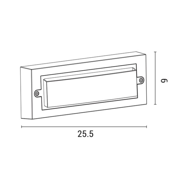 ΦΩΤΙΣΤΙΚΟ ΤΟΙΧΟΥ  LED 6W 255X42X90 3CCT IP65 ΓΚΡΙ ARTE ILLUMINA SENARIO ΦΩΤΙΣΤΙΚΟ ΤΟΙΧΟΥ  LED 6W 255X42X90 3CCT IP65 ΓΚΡΙ ARTE ILLUMINA SENARIO