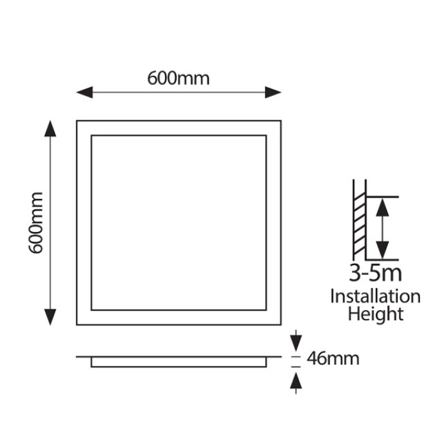 ΦΩΤΙΣΤΙΚΟ BACKLIGΗΤ UGR19 60X60  27-34-40-48W 3000Κ 220-240V ΛΕΥΚΟ