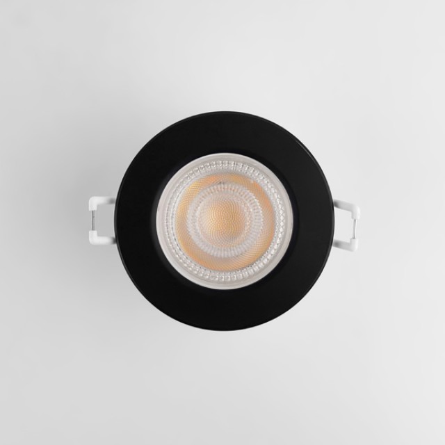 ΣΠΟΤ ΧΩΝΕΥΤΟ ΣΤΕΓΑΝΟ ΣΤΑΘΕΡΟ 5.5W Φ90 TRIAC 3CCT IP65 ΛΕΥΚΟ +ΜΑΥΡΟ ΚΑΠΑΚΙ