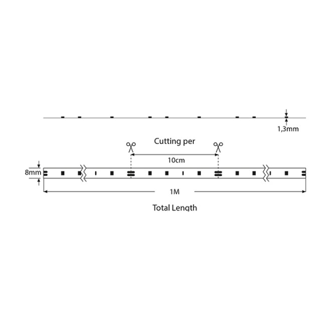ΤΑΙΝΙΑ LED ΜΕ ΑΙΣΘΗΤΗΡΑ ΚΙΝΗΣΗΣ 1M 2,4W 6V 3000K IP65 PRO