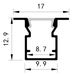 ΠΡΟΦΙΛ ΧΩΝΕΥΤΟ 2000*9,9*12.9 45° PLUS