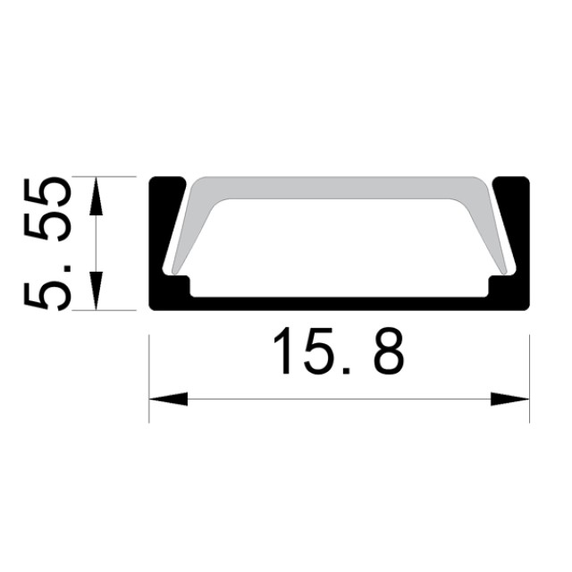 ΠΡΟΦΙΛ ΕΞΩΤΕΡΙΚΟ 2000*15,8*5.55 90° VALUE