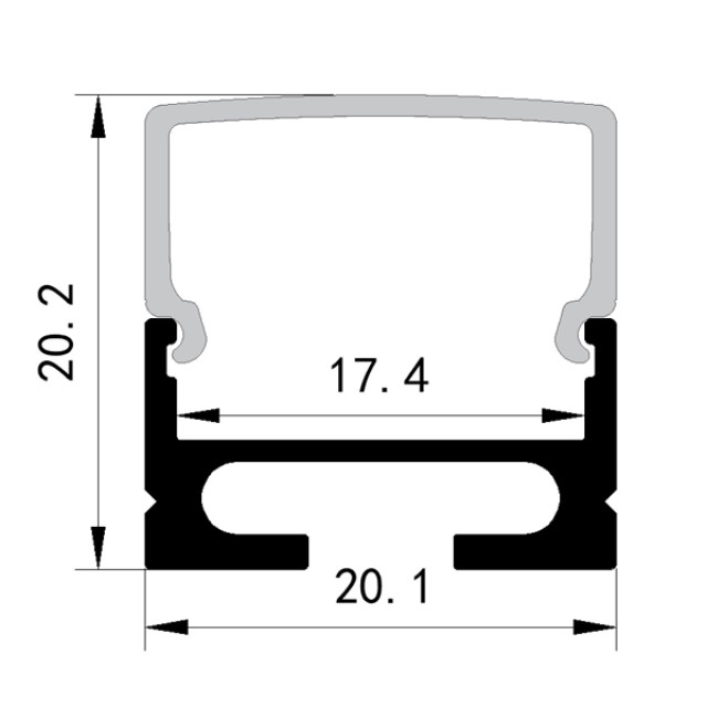 ΠΡΟΦΙΛ ΕΞΩΤΕΡΙΚΑ 2000*20,1*20,2° PLUS