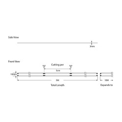 ΤΑΙΝΙΑ LED COB 5M 12W 24V PIXEL 540L/M IP44 PRO