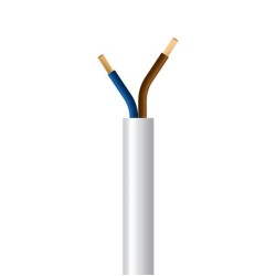 ΚΑΛΩΔΙΟ ΕΥΚΑΜΠΤΟ H05VV-F 2Χ1mm² ΛΕΥΚΟ (100m/roll)