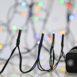 ΣΕΙΡΑ, 400 LED 3mm, 31V ΜΕΤΑΣΧΗΜΑΤΙΣΤΗ, 8 ΠΡΟΓΡΑΜΜΑΤΑ & ΜΝΗΜΗ, ΠΡΑΣΙΝΟ PVC ΚΑΛΩΔΙΟ, ΧΡΩΜΑΤΙΣΤΟ LED ΑΝΑ 5cm, ΠΡΟΕΚΤΑΣΗ ΠΑΡΟΧΗΣ 3m, ΙΡ44