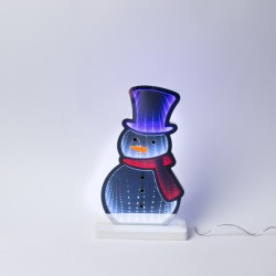 ΔΙΑΚΟΣΜΗΤΙΚΟ ΣΧΕΔΙΟ ΚΑΘΡΕΦΤΗΣ ΜΕ LED ΤΑΙΝΙΑ, 87 LED, ΧΙΟΝΑΝΘΡΩΠΟΣ 17.5x5.5x33cm, ΜΕΤΑΣΧΗΜΑΤΙΣΤΗ, ΧΡΩΜΑΤΙΣΤΟ LED, ΠΡΟΕΚΤΑΣΗ ΠΑΡΟΧΗΣ 3m, IP44