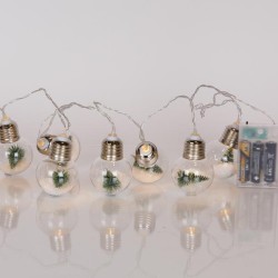 ΣΕΙΡΑ, 10 LED 5mm, ΛΑΜΠΑ ΜΕ ΧΡΙΣΤΟΥΓΕΝΝΙΑΤΙΚΟ ΔΕΝΤΡΟ, ΜΠΑΤΑΡΙΑΣ 3xAA, ΧΡΟΝΟΔΙΑΚΟΠΤΗ, ΔΙΑΦΑΝΟ PVC ΚΑΛΩΔΙΟ, ΘΕΡΜΟ ΛΕΥΚΟ LED ΑΝΑ 15cm, ΠΡΟΕΚΤΑΣΗ ΠΑΡΟΧΗΣ 30cm, IP20
