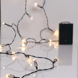 ΣΕΙΡΑ, 20 LED 5mm, ΔΙΑΚΟΣΜΗΤΙΚEΣ VINTAGE ΜΠΑΛΙΤΣΕΣ 1.5cm, ΜΠΑΤΑΡΙΑΣ 3xΑΑ, ΧΡΟΝΟΔΙΑΚΟΠΤΗ, ΠΡΑΣΙΝΟ PVC ΚΑΛΩΔΙΟ, ΘΕΡΜΟ ΛΕΥΚΟ LED ANA 10cm, ΠΡΟΕΚΤΑΣΗ ΠΑΡΟΧΗΣ 30cm, IP20