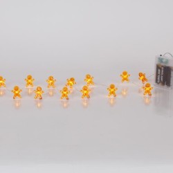 ΣΕΙΡΑ, 20 MINI LED, ΜΠΙΣΚΟΤΑΝΘΡΩΠΟΣ, ΜΠΑΤΑΡΙΑΣ 3xAA, ΧΡΟΝΟΔΙΑΚΟΠΤΗ, ΑΣΗΜΙ ΧΑΛΚΙΝΟ ΚΑΛΩΔΙΟ, ΘΕΡΜΟ ΛΕΥΚΟ LED ΑΝΑ 10cm, ΠΡΟΕΚΤΑΣΗ ΠΑΡΟΧΗΣ 30cm, IP20