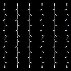 ΣΕΙΡΑ, DIY ΣΕΤ 6 ΤΜΧ, 20 LED, 2 ΕΠΕΚΤΑΣΕΙΣ, ΛΕΥΚΟ ΚΑΟΥΤΣΟΥΚ ΚΑΛΩΔΙΟ, ΛΕΥΚΟ LED ΑΝΑ 10cm, ΙΡ65
