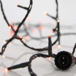 ΣΕΙΡΑ, 300 LED 3mm, 31V ΜΕΤΑΣΧΗΜΑΤΙΣΤΗ, 4 ΕΠΕΚΤΑΣΕΙΣ ΕΩΣ 3 ΣET, ΠΡΑΣΙΝΟ PVC ΚΑΛΩΔΙΟ, ΚΟΚΚΙΝΟ LED ΑΝΑ 5cm, ΠΡΟΕΚΤΑΣΗ ΠΑΡΟΧΗΣ 3m, IP44