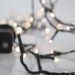 ΣΕΙΡΑ, 400 LED 3mm, 31V ΜΕΤΑΣΧΗΜΑΤΙΣΤΗ, 8 ΠΡΟΓΡΑΜΜΑΤΑ & ΜΝΗΜΗ, ΠΡΑΣΙΝΟ PVC ΚΑΛΩΔΙΟ, ΑΠΑΛΟ ΛΕΥΚΟ LED ΑΝΑ 5cm, ΠΡΟΕΚΤΑΣΗ ΠΑΡΟΧΗΣ 3m, ΙΡ44