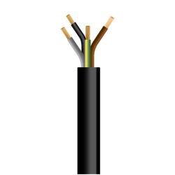 ΚΑΛΩΔΙΟ ΕΥΚΑΜΠΤΟ H05VV-F 4X1mm² ΜΑΥΡΟ (100m/roll)