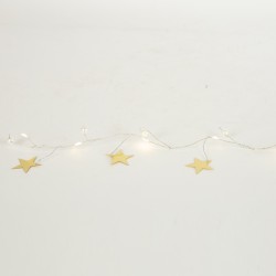 ΣΕΙΡΑ, 20 MINI LED, ΔΙΑΚΟΣΜΗΤΙΚΑ ΑΣΤΕΡΙΑ & ΠΕΡΛΕΣ, ΜΠΑΤΑΡΙΑΣ 3xΑΑ, ΧΡΟΝΟΔΙΑΚΟΠΤΗ, ΑΣΗΜΙ ΧΑΛΚΙΝΟ ΚΑΛΩΔΙΟ, ΘΕΡΜΟ ΛΕΥΚΟ LED ΑΝΑ 7.5cm, ΠΡΟΕΚΤΑΣΗ ΠΑΡΟΧΗΣ 30cm, IP20