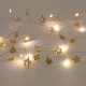 ΣΕΙΡΑ 20 MINI LED ΜΕ ΔΙΑΚΟΣΜΗΤΙΚΑ ΑΣΤΕΡΙΑ , ΜΠΑΤΑΡΙΑΣ 3ΧΑΑ, TIMER, ΘΕΡΜΟ ΛΕΥΚΟ LED, ΑΣΗΜΙ ΧΑΛΚΙΝΟ ΚΑΛΩΔΙΟ, ΠΡΟΕΚΤΑΣΗ ΠΑΡΟΧΗΣ 30cm, IP20
