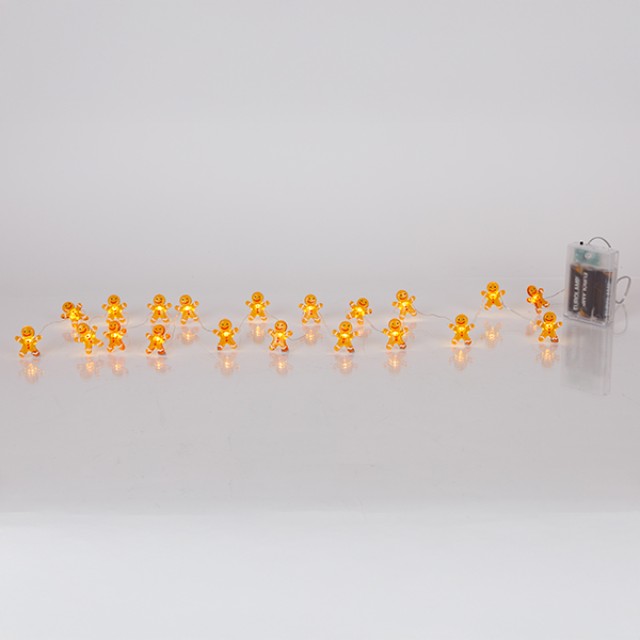 ΣΕΙΡΑ, 20 MINI LED, ΜΠΙΣΚΟΤΑΝΘΡΩΠΟΣ, ΜΠΑΤΑΡΙΑΣ 3xAA, ΧΡΟΝΟΔΙΑΚΟΠΤΗ, ΑΣΗΜΙ ΧΑΛΚΙΝΟ ΚΑΛΩΔΙΟ, ΘΕΡΜΟ ΛΕΥΚΟ LED ΑΝΑ 10cm, ΠΡΟΕΚΤΑΣΗ ΠΑΡΟΧΗΣ 30cm, IP20