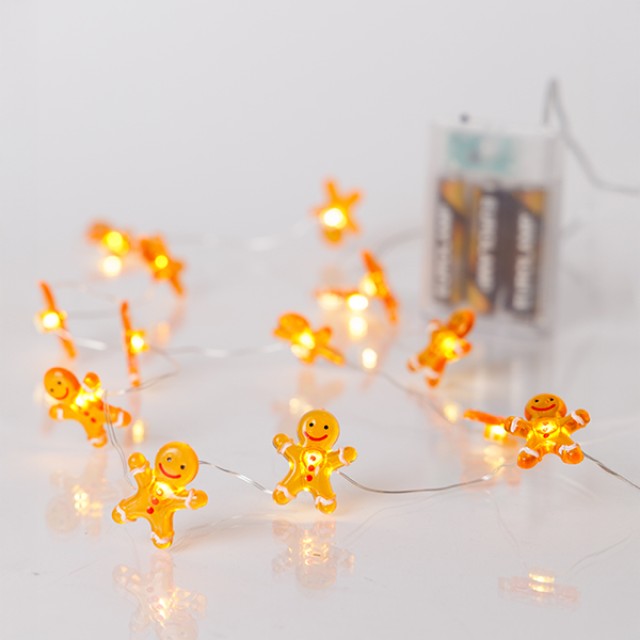 ΣΕΙΡΑ, 20 MINI LED, ΜΠΙΣΚΟΤΑΝΘΡΩΠΟΣ, ΜΠΑΤΑΡΙΑΣ 3xAA, ΧΡΟΝΟΔΙΑΚΟΠΤΗ, ΑΣΗΜΙ ΧΑΛΚΙΝΟ ΚΑΛΩΔΙΟ, ΘΕΡΜΟ ΛΕΥΚΟ LED ΑΝΑ 10cm, ΠΡΟΕΚΤΑΣΗ ΠΑΡΟΧΗΣ 30cm, IP20