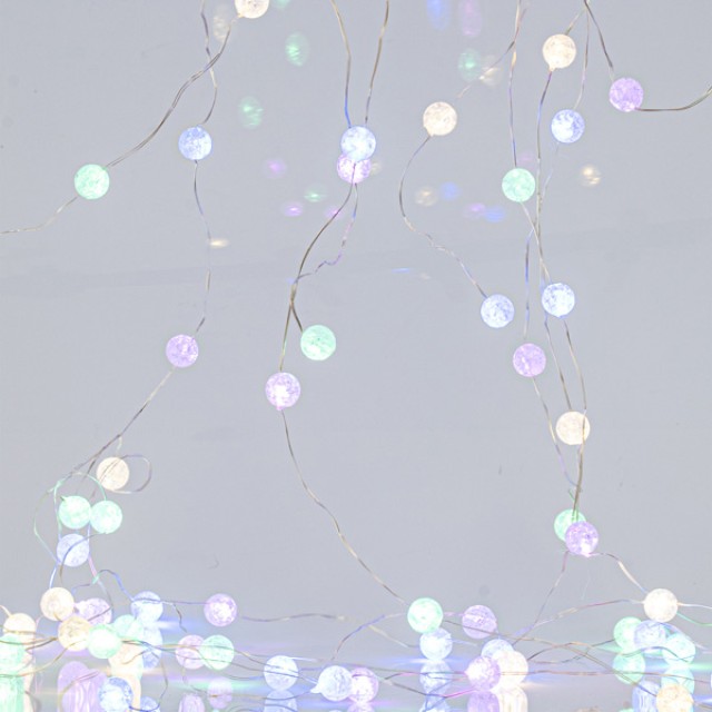 ΚΟΥΡΤΙΝΑ, 140 MINI LED, ΜΕ ΚΡΑΚΕΛΕ ΜΠΑΛΕΣ 1,3cm, 31V, ΜΕ ΜΕΤΑΣΧΗΜΑΤΙΣΤΗ, ΕΠΕΚΤΑΣΗ ΕΩΣ 3, ΑΣΗΜΙ ΚΑΛΩΔΙΟ ΧΑΛΚΟΥ, 4 ΧΡΩΜΑΤΑ LED, 150x100cm, ΠΡΟΕΚΤΑΣΗ ΠΑΡΟΧΗΣ 300cm, IP44