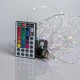 ΣΕΙΡΑ, 100 ELECTRODELESS ΜΙΝΙ LED, 4,5V, ΜΕ ΜΕΤΑΣΧΗΜΑΤΙΣΤΗ ΚΑΙ ΤΗΛΕΧΕΙΡΙΣΤΗΡΙΟ (M/F, ON/OFF, TIMER), ΠΡΟΕΚΤΑΣΗ ΠΑΡΟΧΗΣ 500cm, ΑΣΗΜΙ ΧΑΛΚΟΣ, SYCHRONIZ RGB LED, ANA 10cm, ΙΡ44