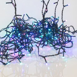 ΣΕΙΡΑ, 300 LED 3mm, 31 ΜΕΤΑΣΧΗΜΑΤΙΣΤΗ, 8 ΠΡΟΓΡΑΜΜΑΤΑ & ΜΝΗΜΗ, ΠΡΑΣΙΝΟ PVC ΚΑΛΩΔΙΟ, OΠΑΛ ΧΡΩΜΑΤΙΣΤΟ LED ΑΝΑ 5cm, ΠΡΟΕΚΤΑΣΗ ΠΑΡΟΧΗΣ 3m, IP45